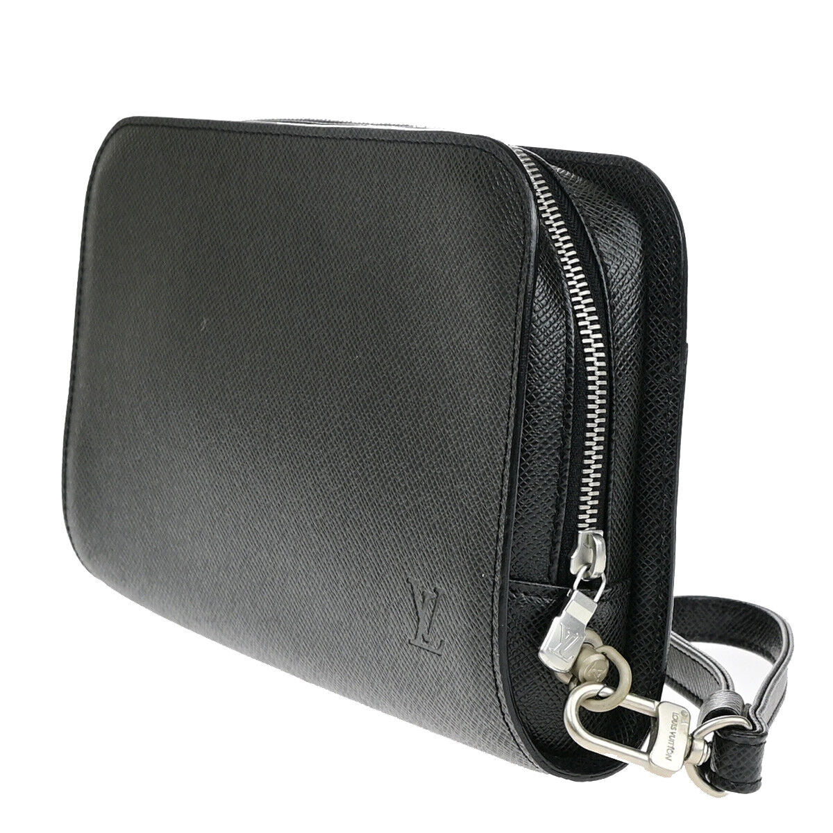 Louis Vuitton Baikal Black Leather Clutch Bag