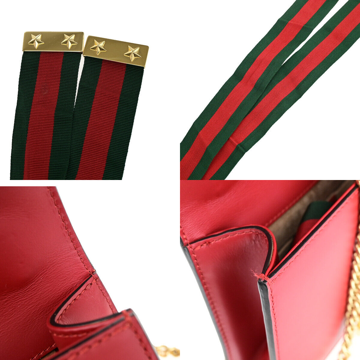 Gucci Sylvie Red Leather Shoulder Bag