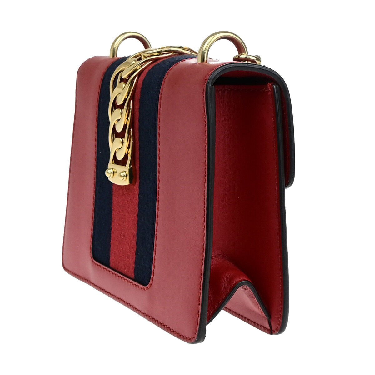 Gucci Sylvie Red Leather Shoulder Bag