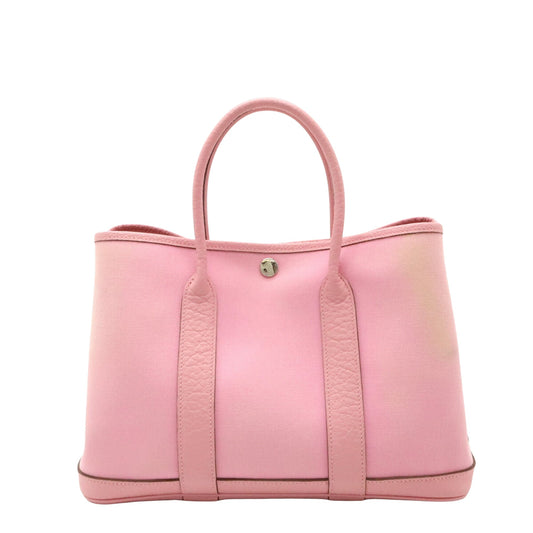 Hermès Garden Party Pink Canvas Tote Bag