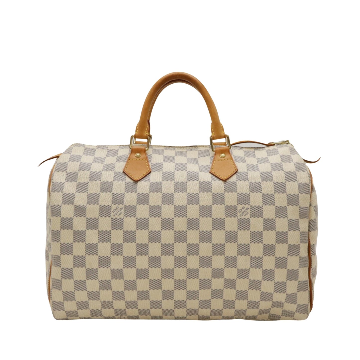 Louis Vuitton Speedy 35 White Canvas Hand Bag