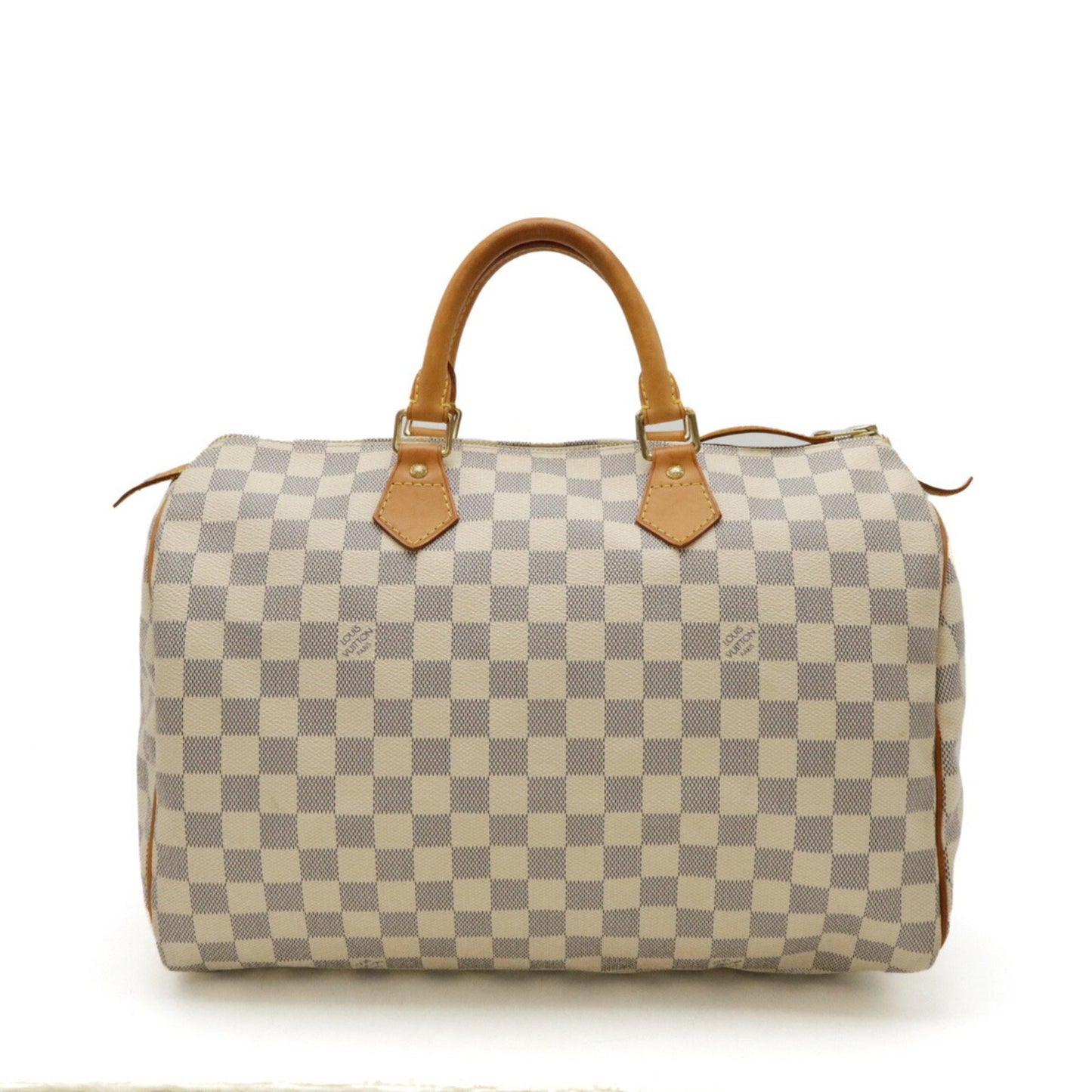 Louis Vuitton Speedy 35 White Canvas Hand Bag