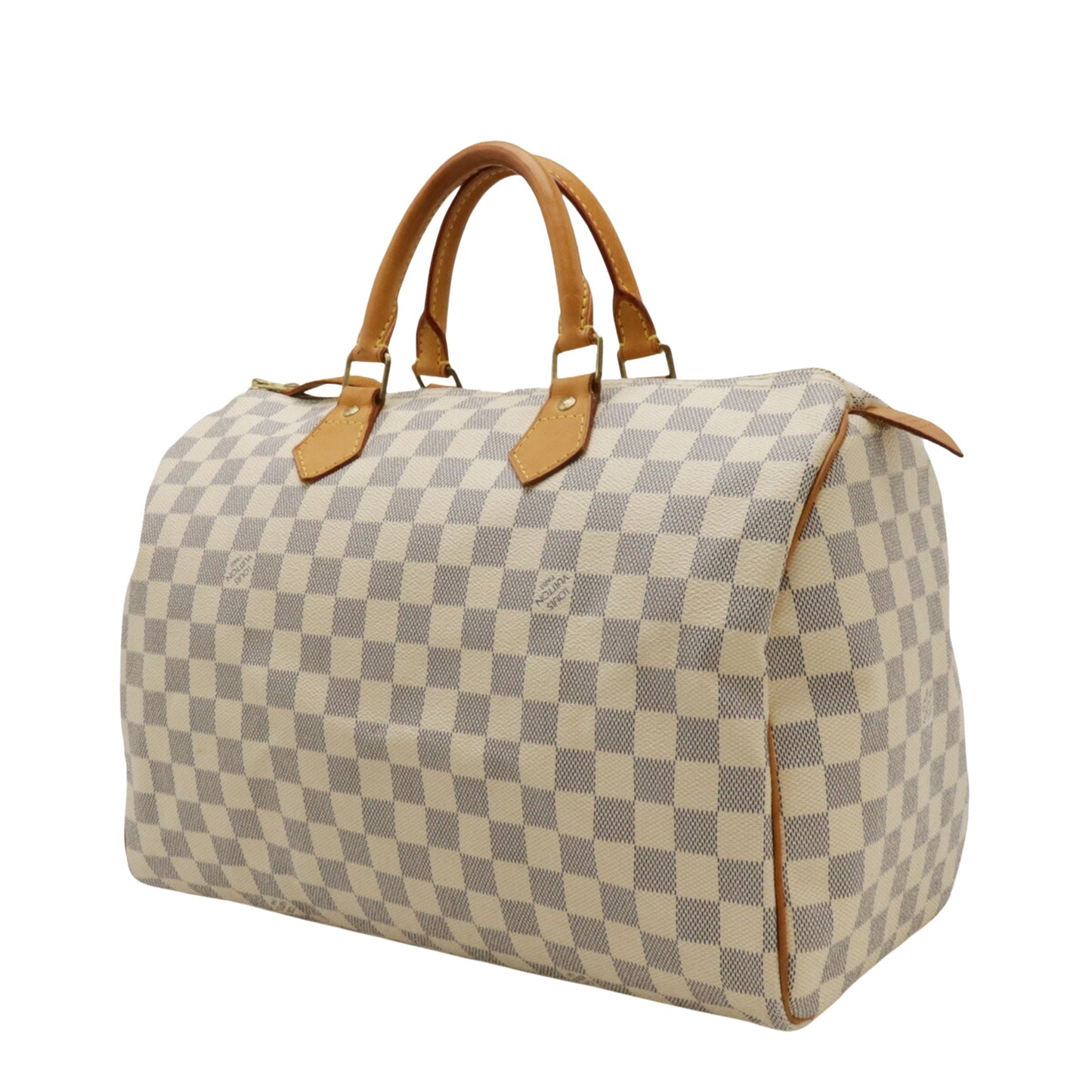 Louis Vuitton Speedy 35 White Canvas Hand Bag