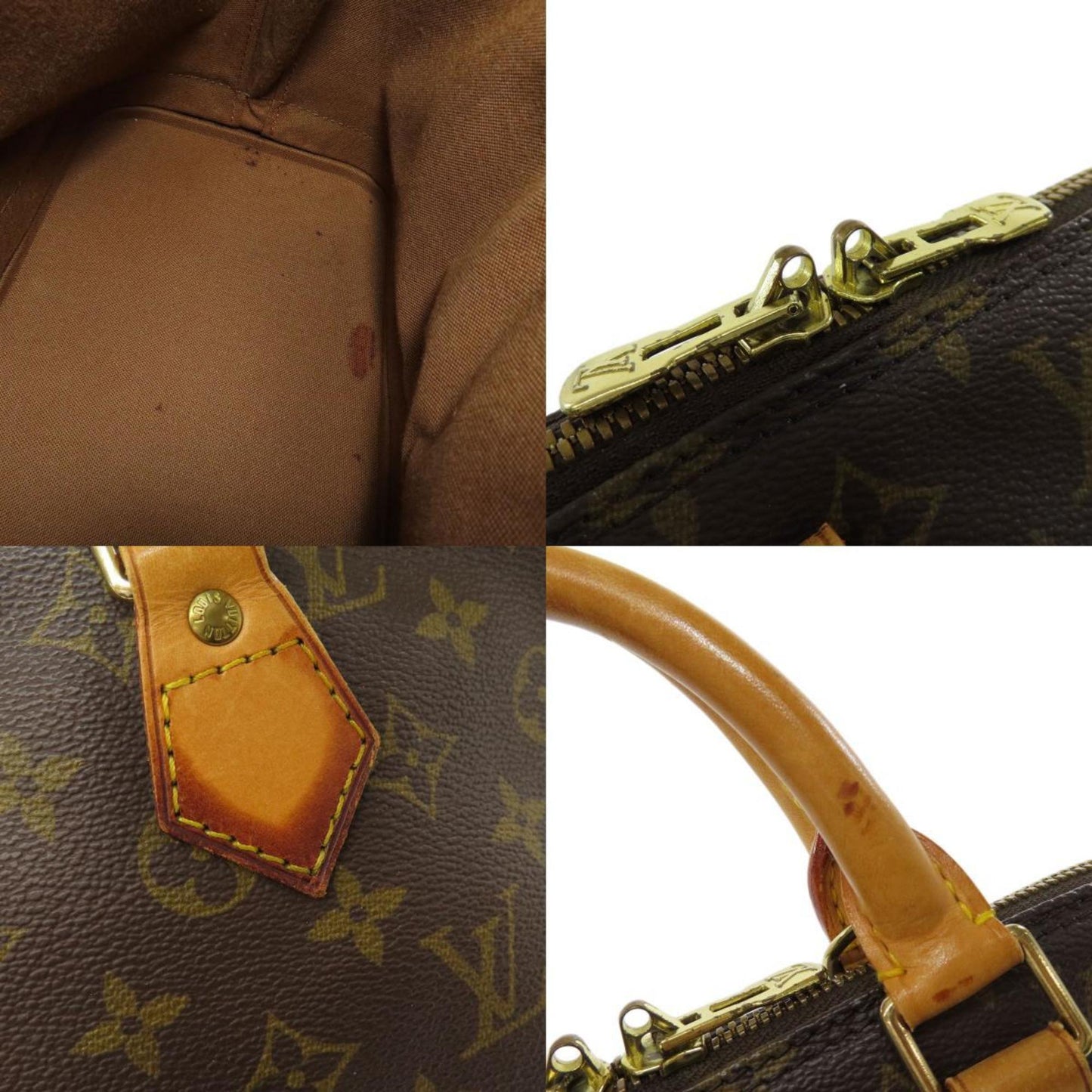 Louis Vuitton Alma Brown Canvas Hand Bag