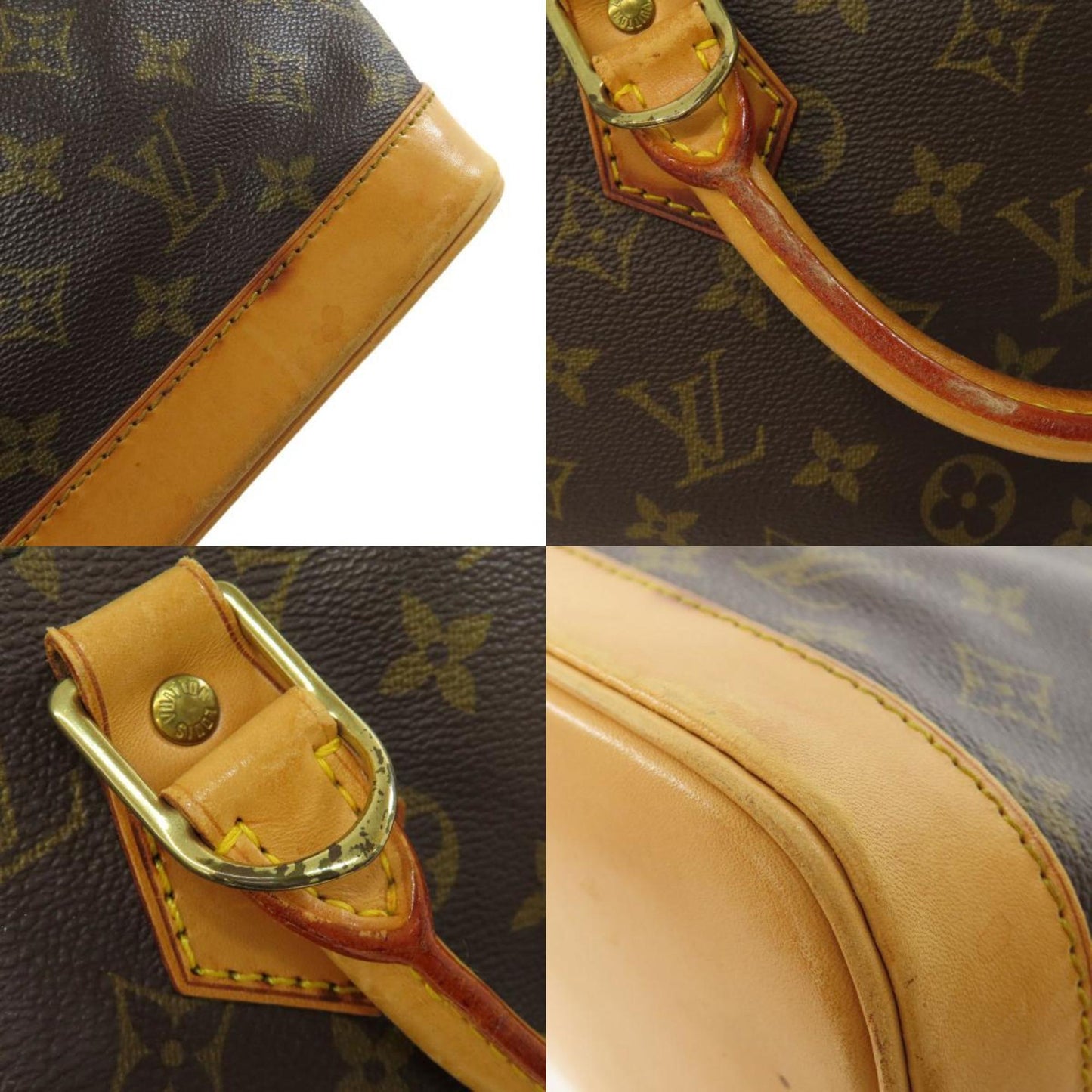 Louis Vuitton Alma Brown Canvas Hand Bag