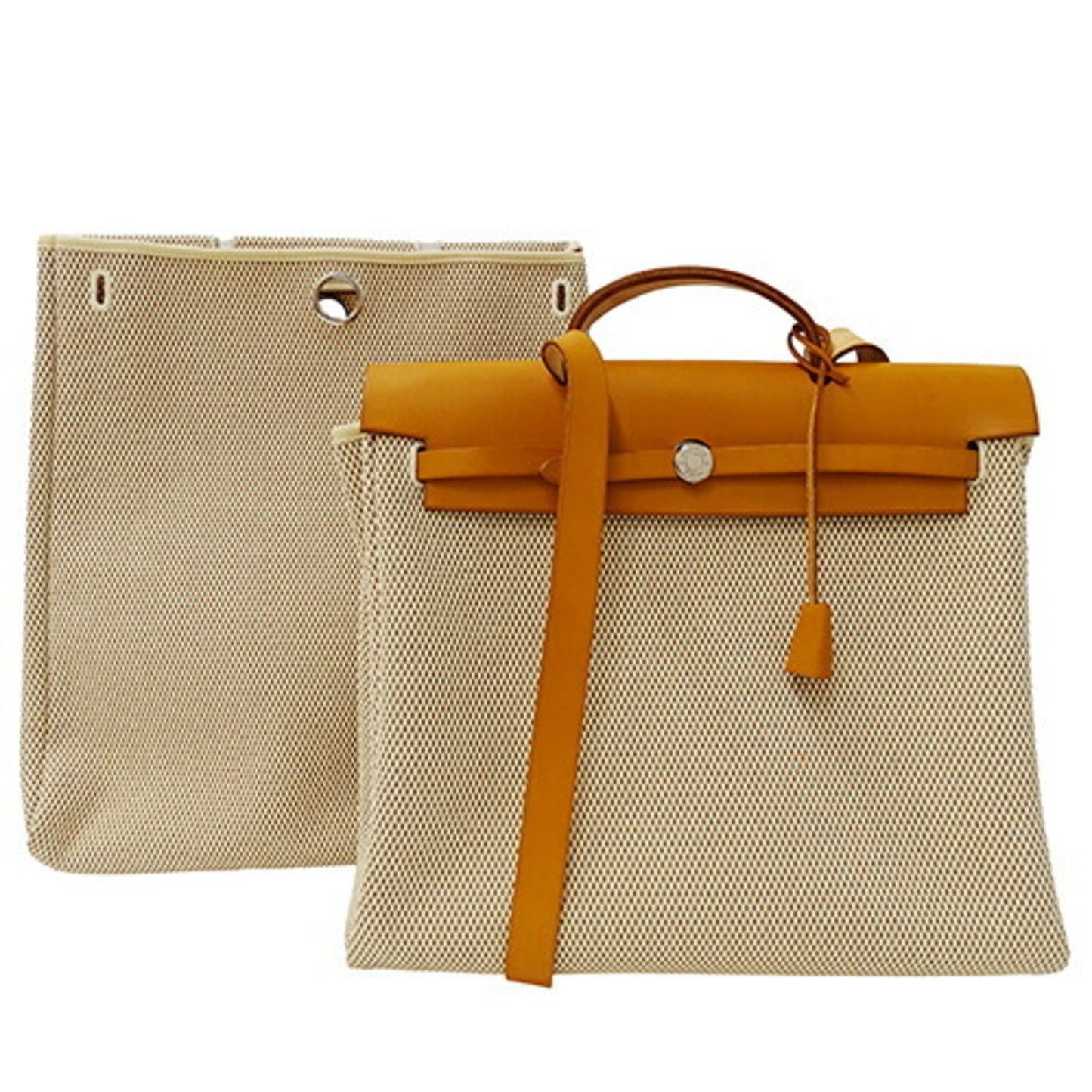 Hermès Herbag Beige Canvas Shoulder Bag