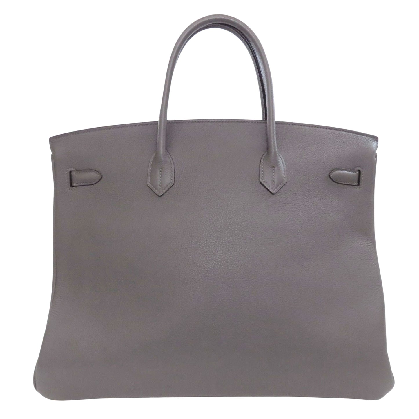 Hermès Birkin 40 Grey Leather Hand Bag