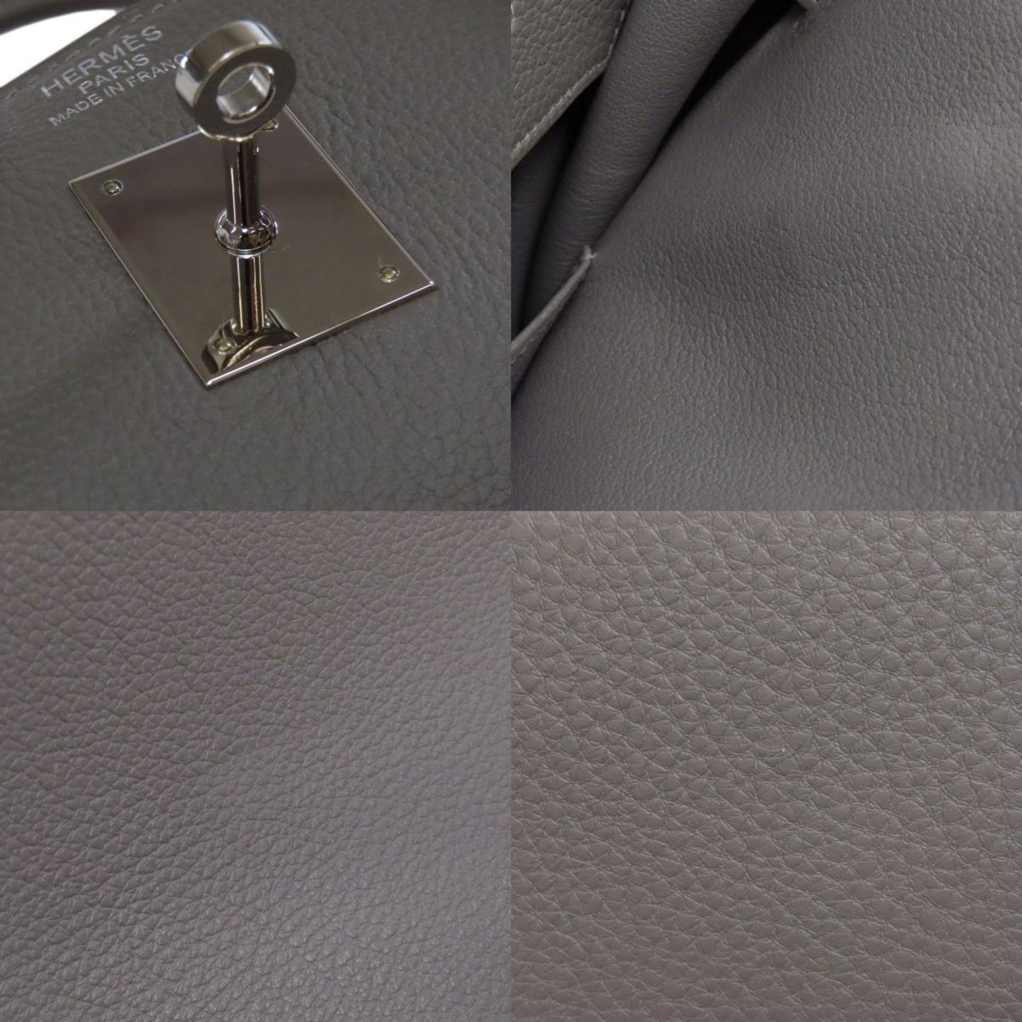 Hermès Birkin 40 Grey Leather Hand Bag