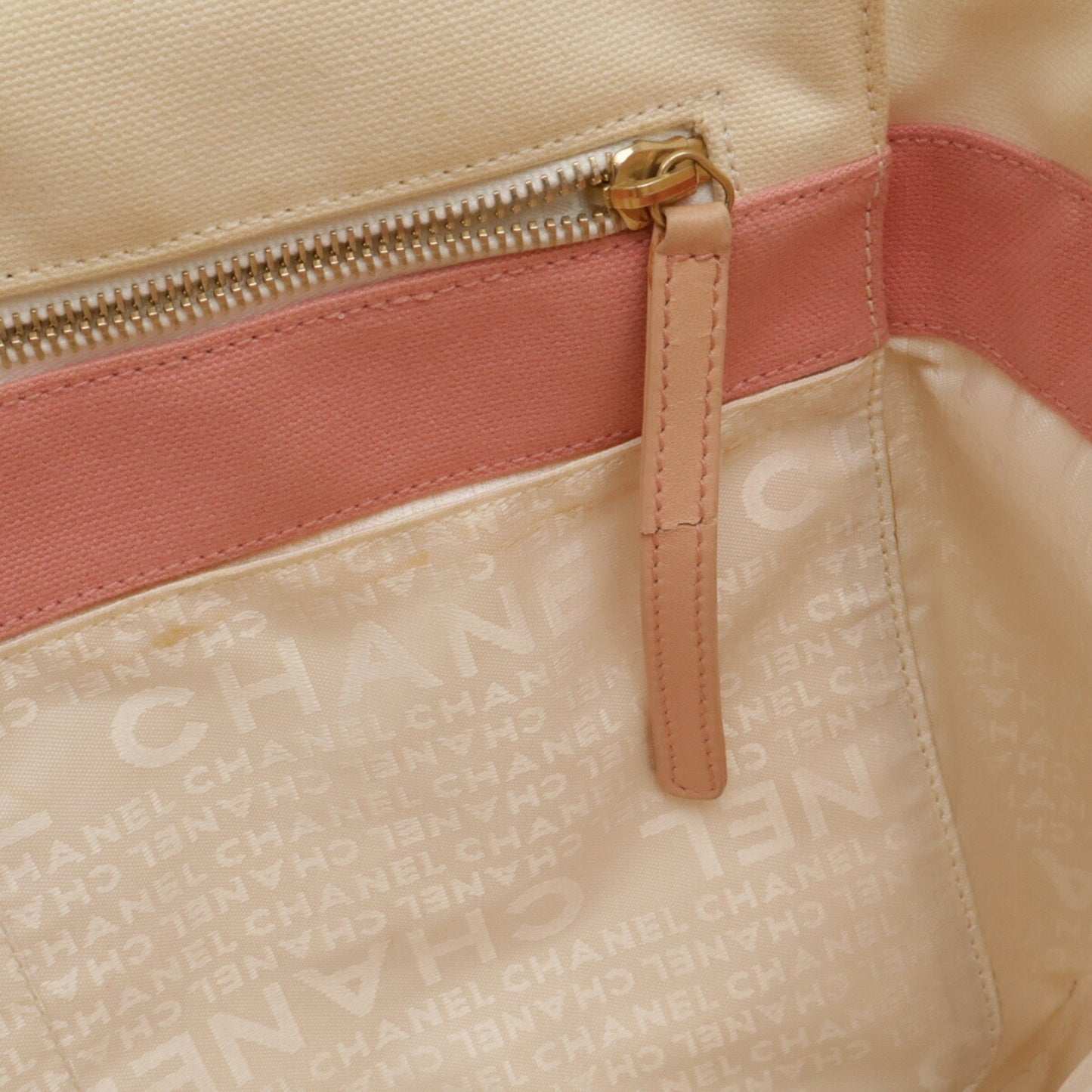 Chanel Marshmallow Beige Canvas Tote Bag