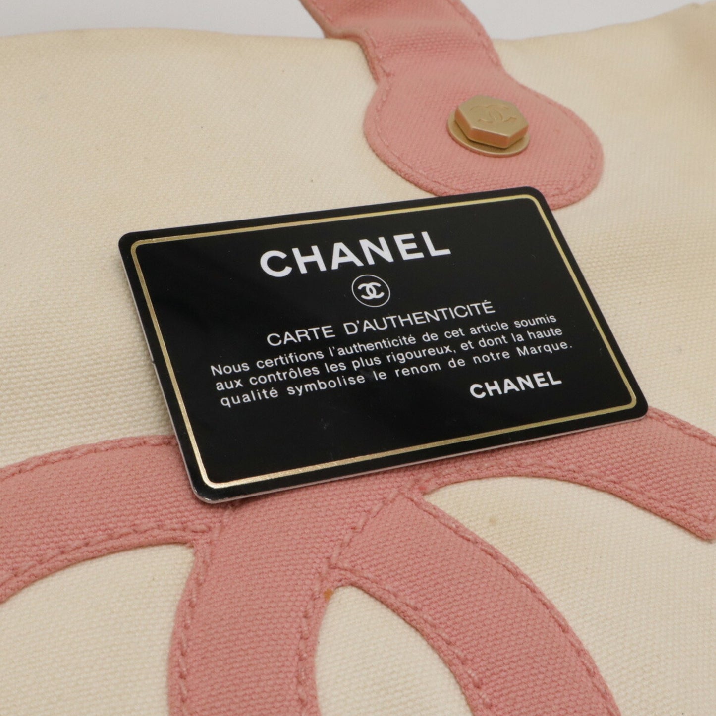 Chanel Marshmallow Beige Canvas Tote Bag