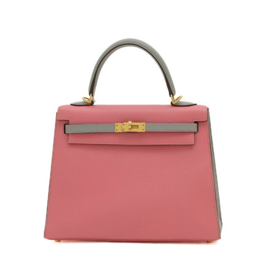 Hermès Kelly 25 Pink Leather Hand Bag