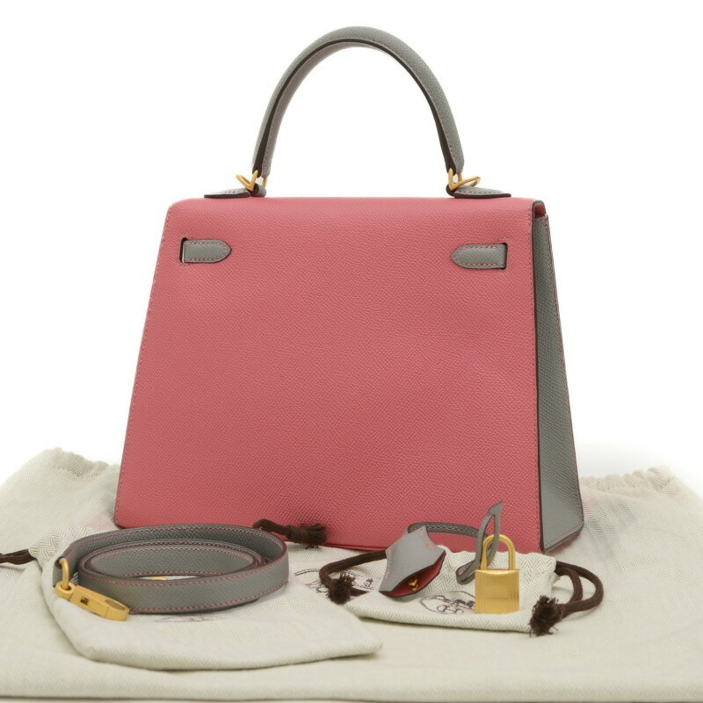 Hermès Kelly 25 Pink Leather Hand Bag