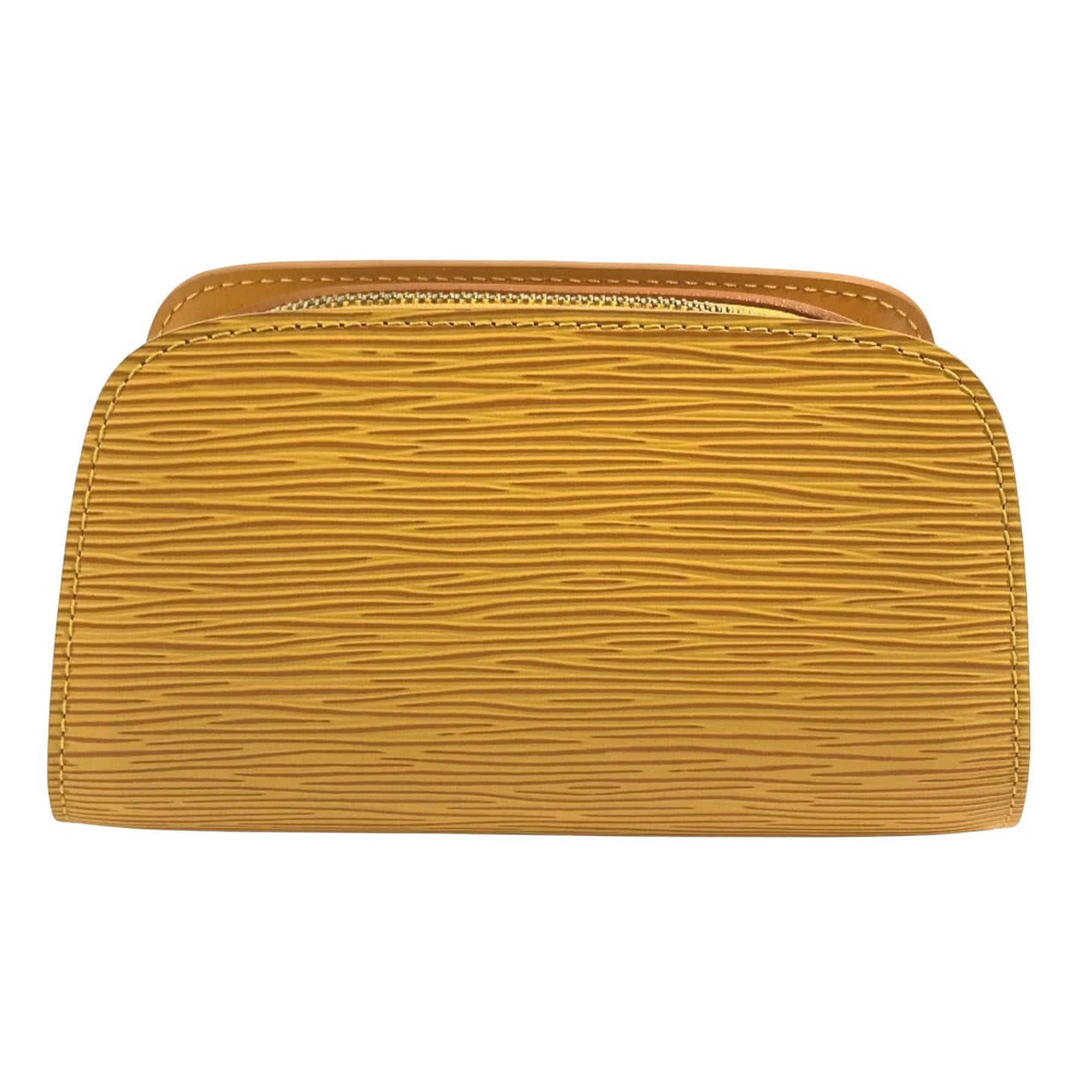 Louis Vuitton Dauphine Yellow Leather Clutch Bag