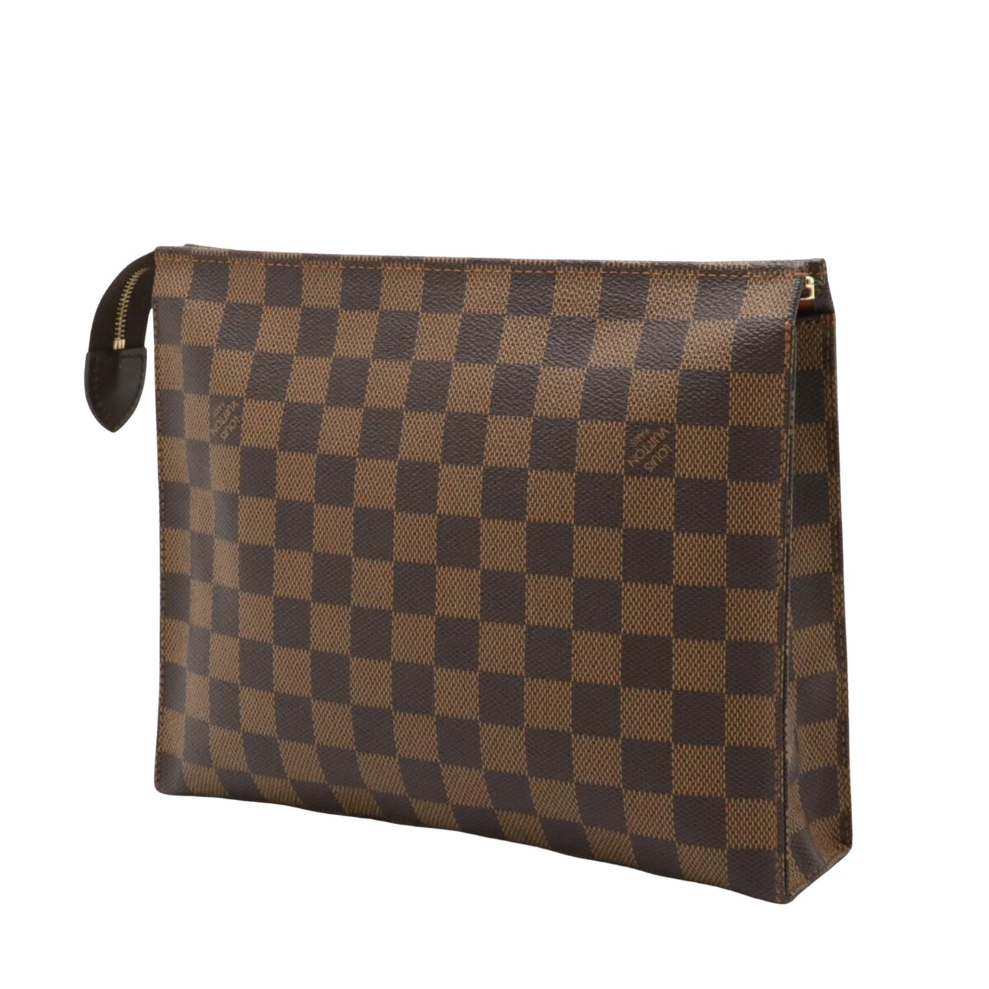 Louis Vuitton Poche Toilette Brown Canvas Clutch Bag