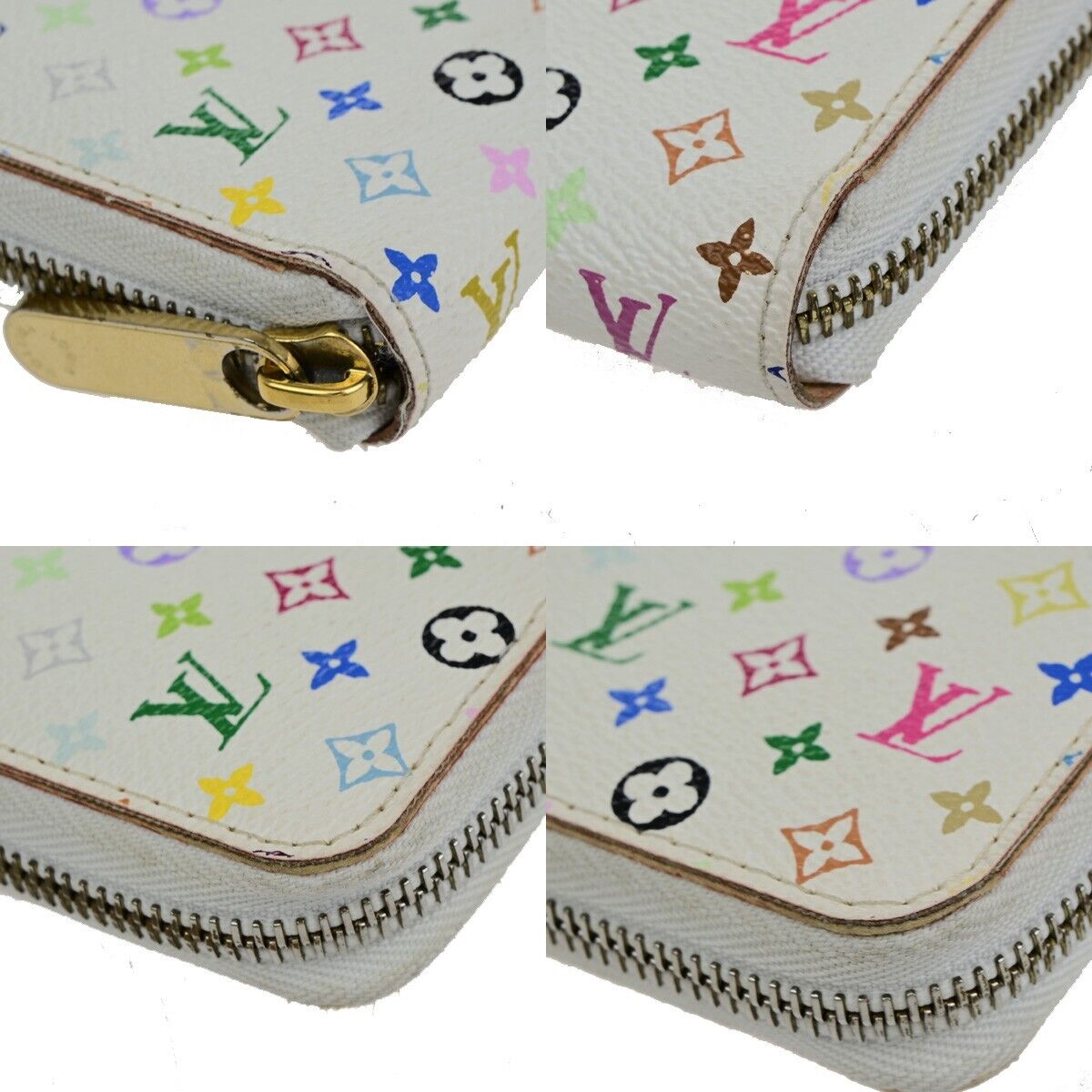 Louis Vuitton Zippy wallet White Canvas Wallet Accessories