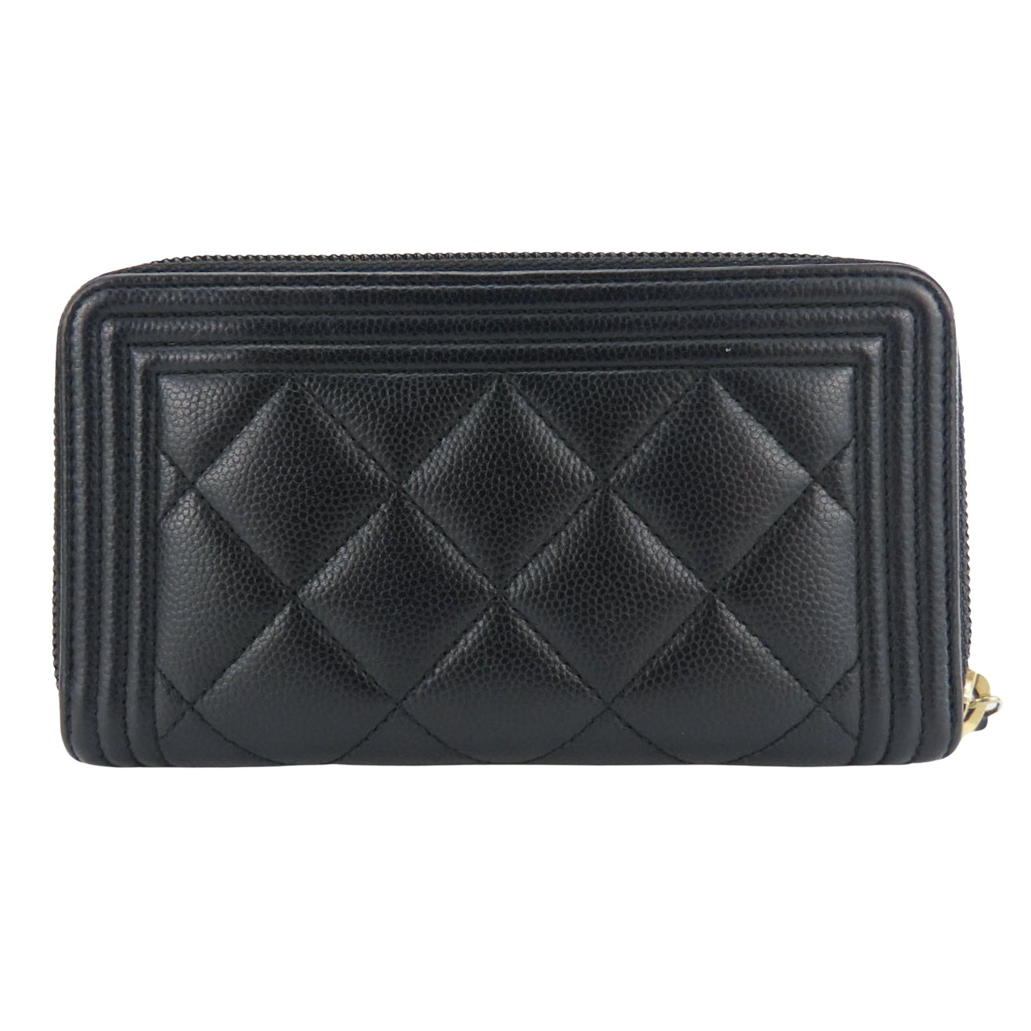 Chanel Boy Black Leather Wallet Accessories