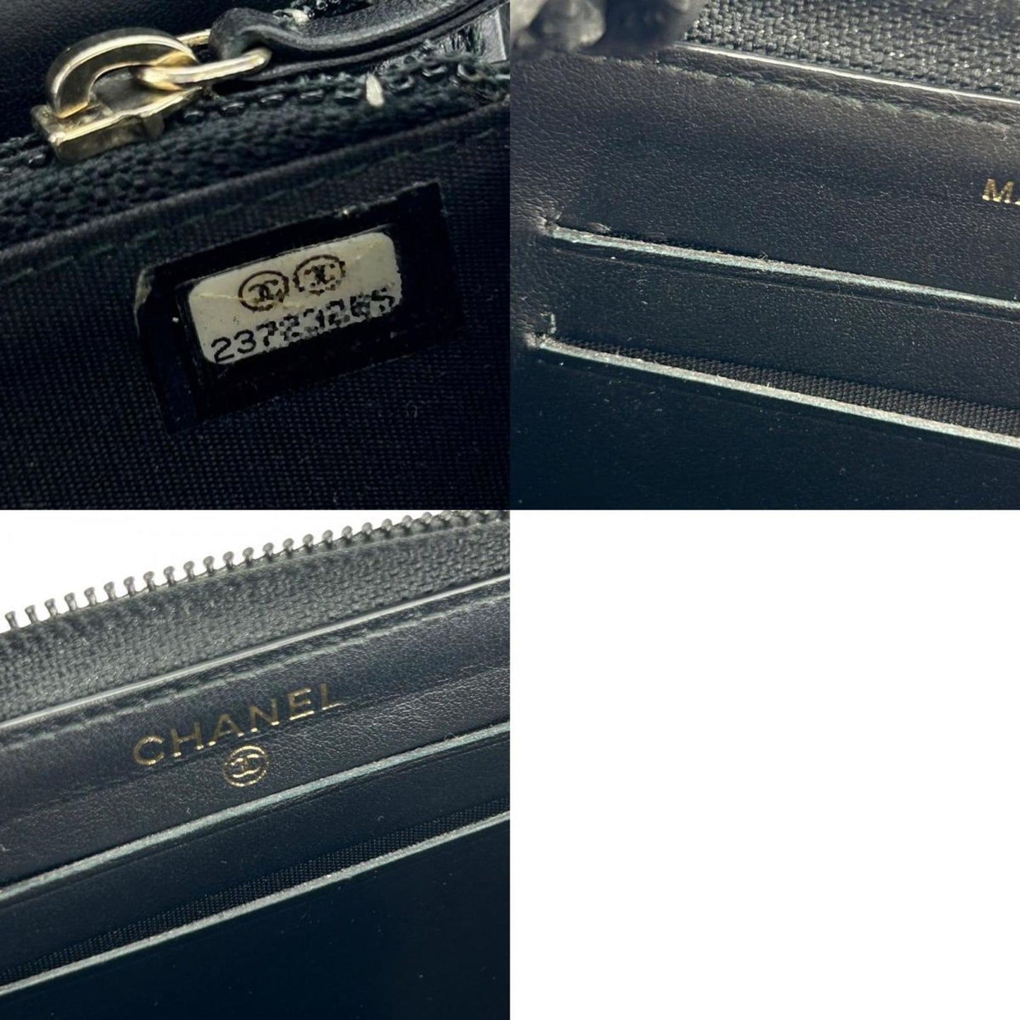 Chanel Boy Black Leather Wallet Accessories