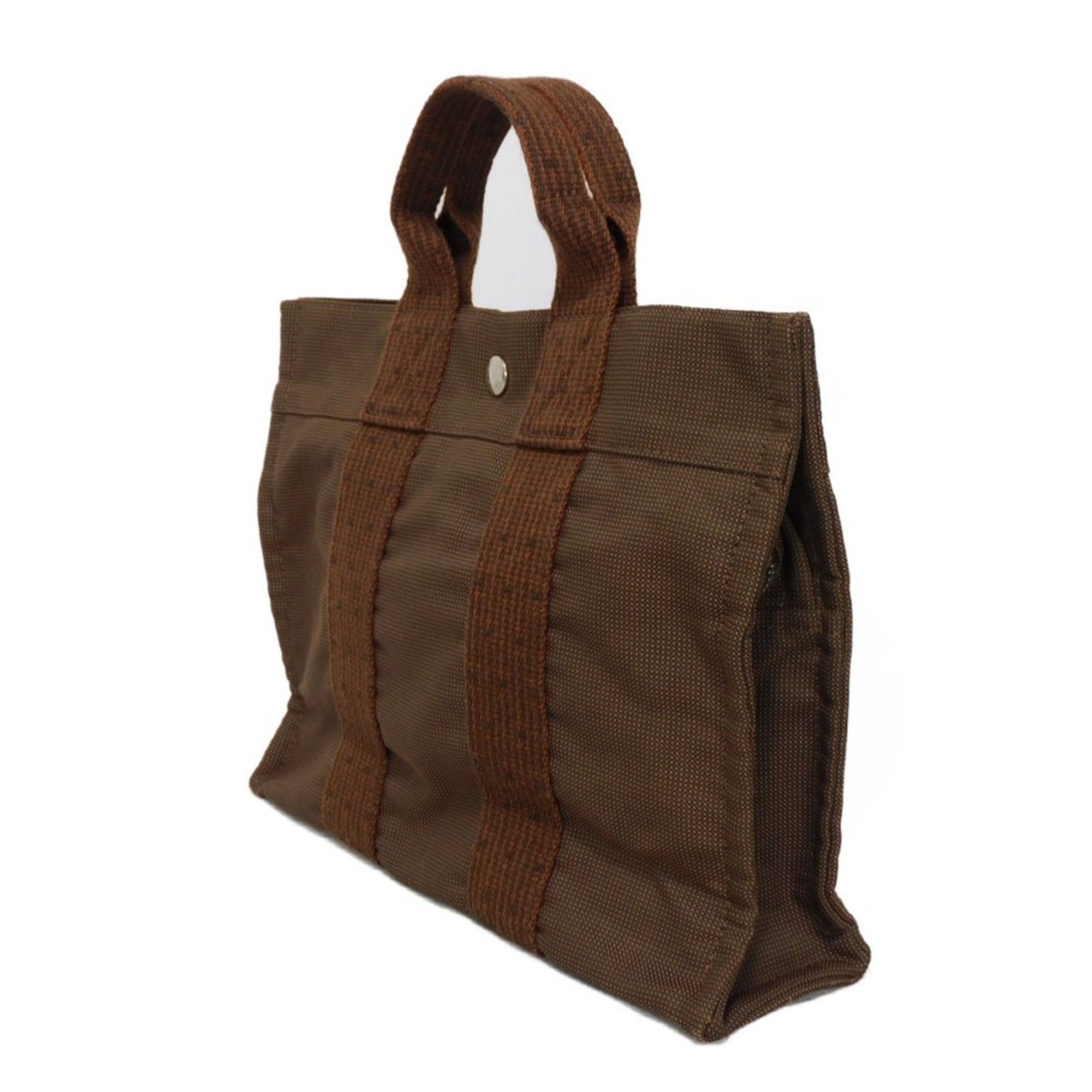 Hermès Herline Brown Canvas Tote Bag