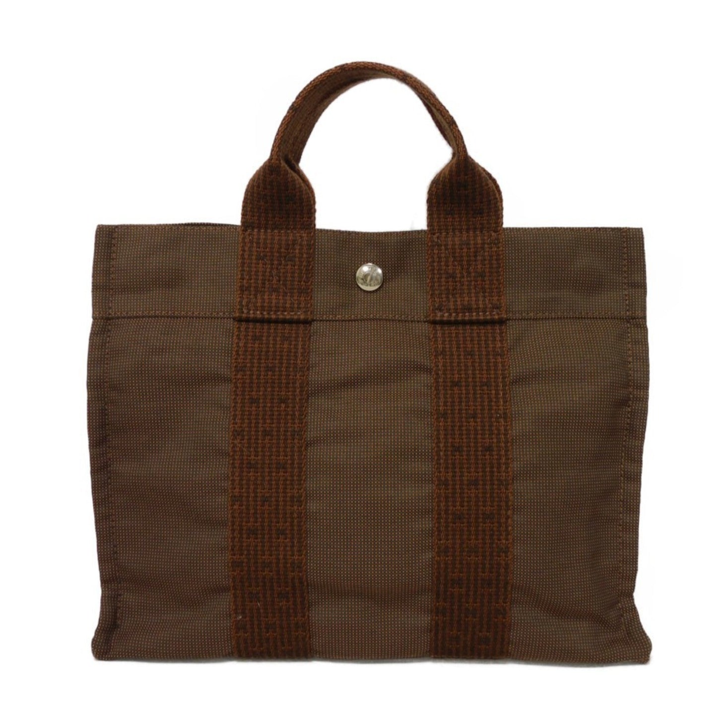 Hermès Herline Brown Canvas Tote Bag