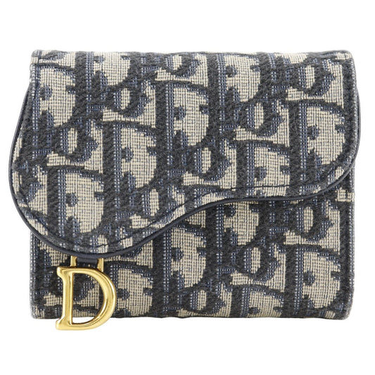 Dior Saddle Navy Canvas Wallet Accessories