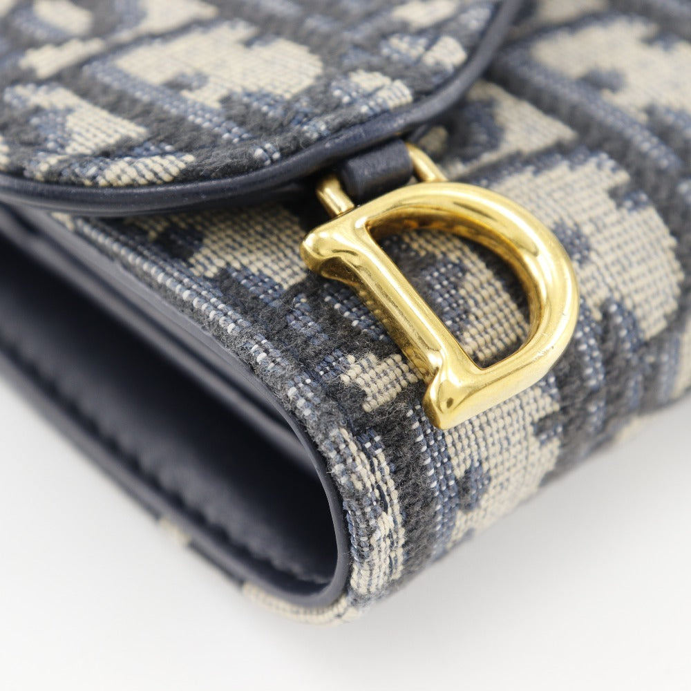 Dior Saddle Navy Canvas Wallet Accessories