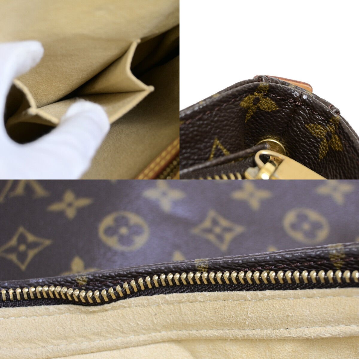 Louis Vuitton Looping GM Brown Canvas Shoulder Bag