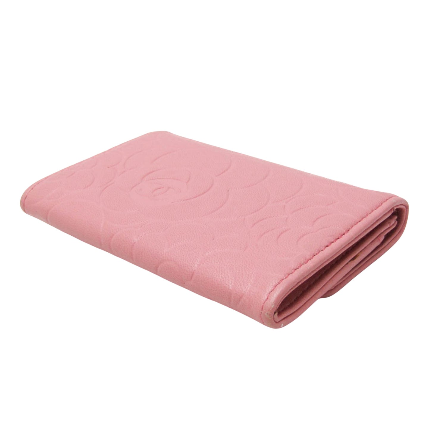 Chanel Camellia Pink Leather Wallet Accessories