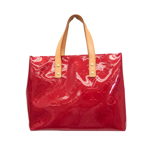 Louis Vuitton Reade Red Patent Leather Hand Bag