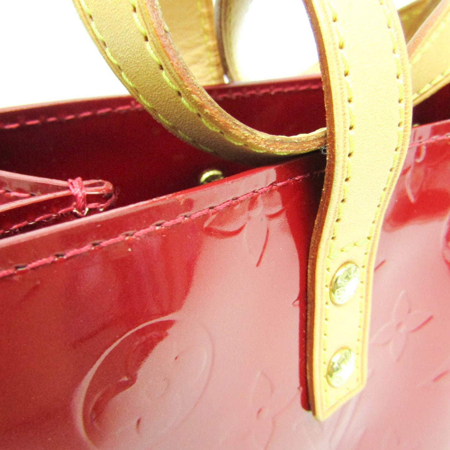 Louis Vuitton Reade Red Patent Leather Hand Bag