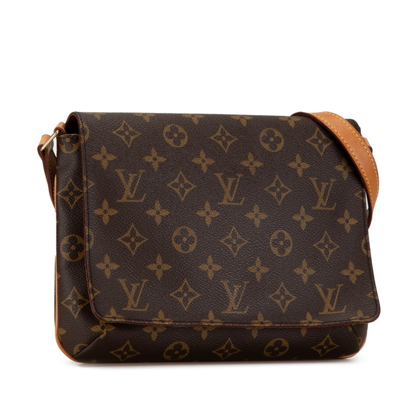 Louis Vuitton Musette Tango Brown Canvas Shoulder Bag