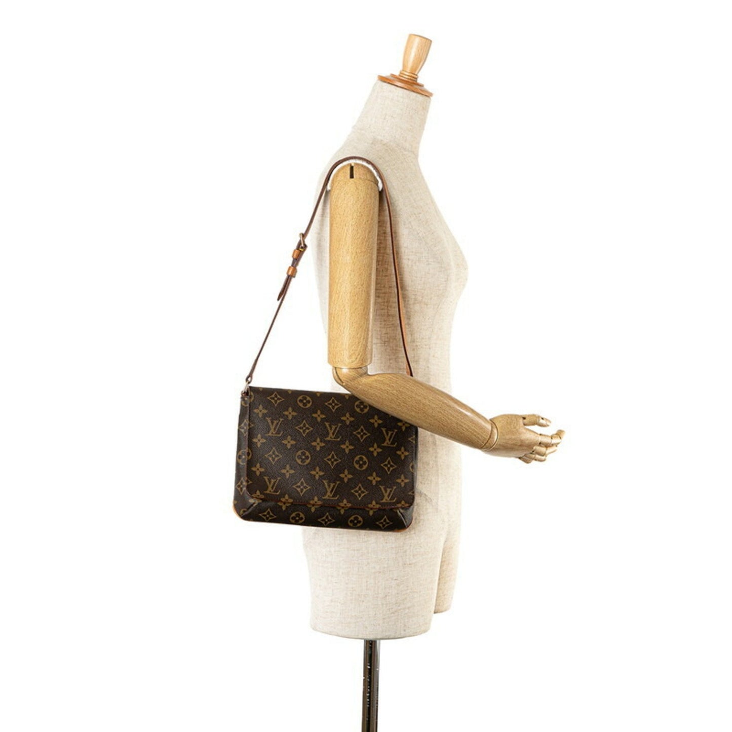 Louis Vuitton Musette Tango Brown Canvas Shoulder Bag