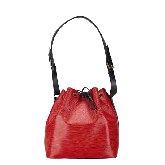 Louis Vuitton Noé Red Leather Shoulder Bag