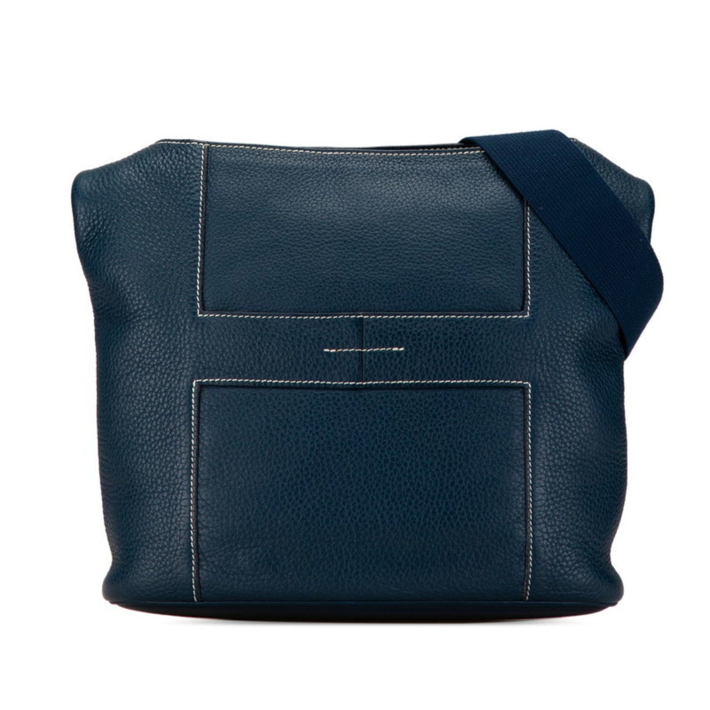 Hermès Goodnews Navy Leather Shoulder Bag