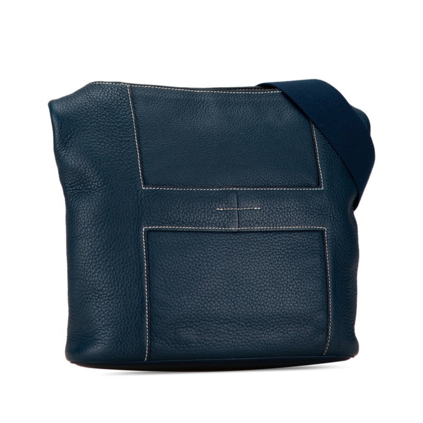 Hermès Goodnews Navy Leather Shoulder Bag