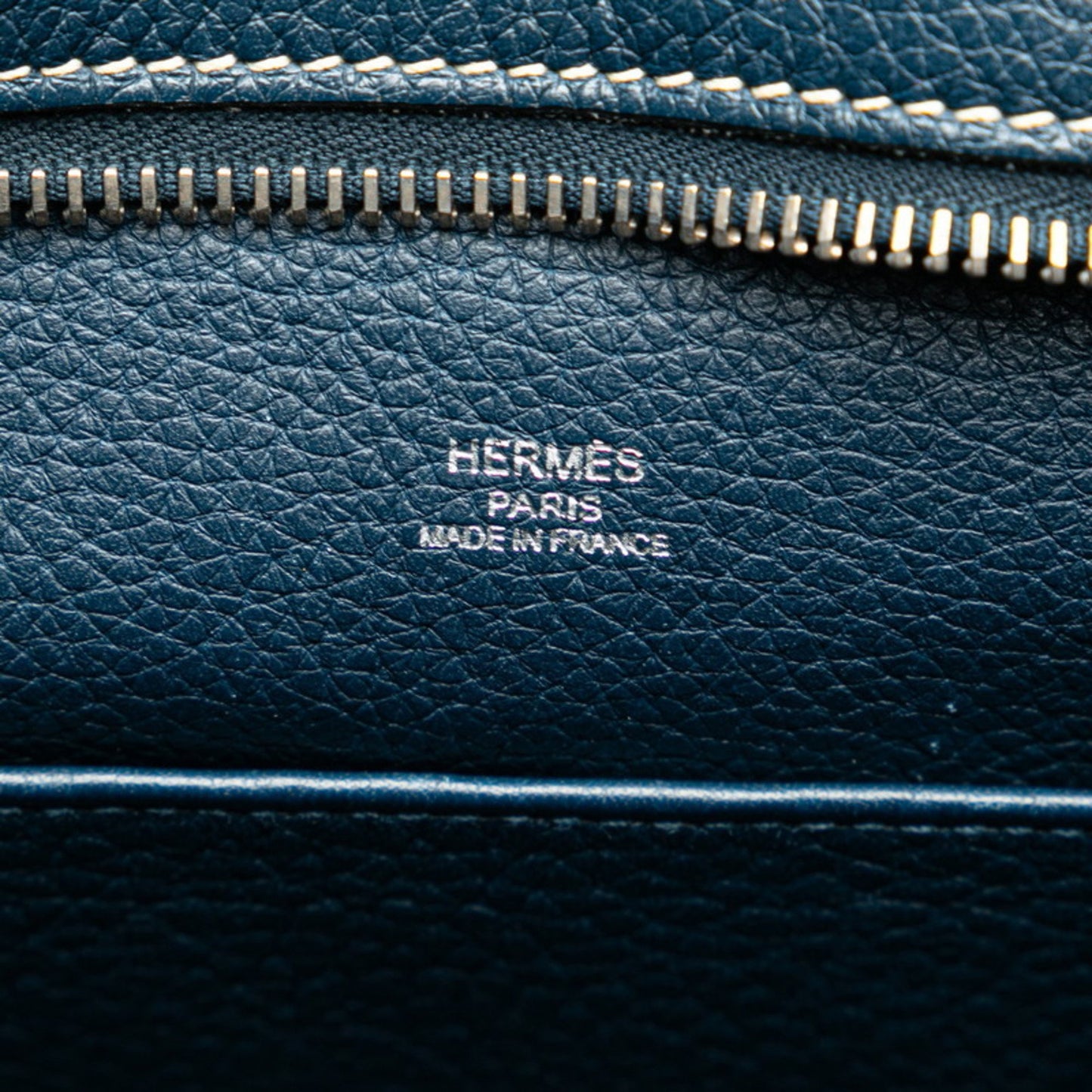 Hermès Goodnews Navy Leather Shoulder Bag