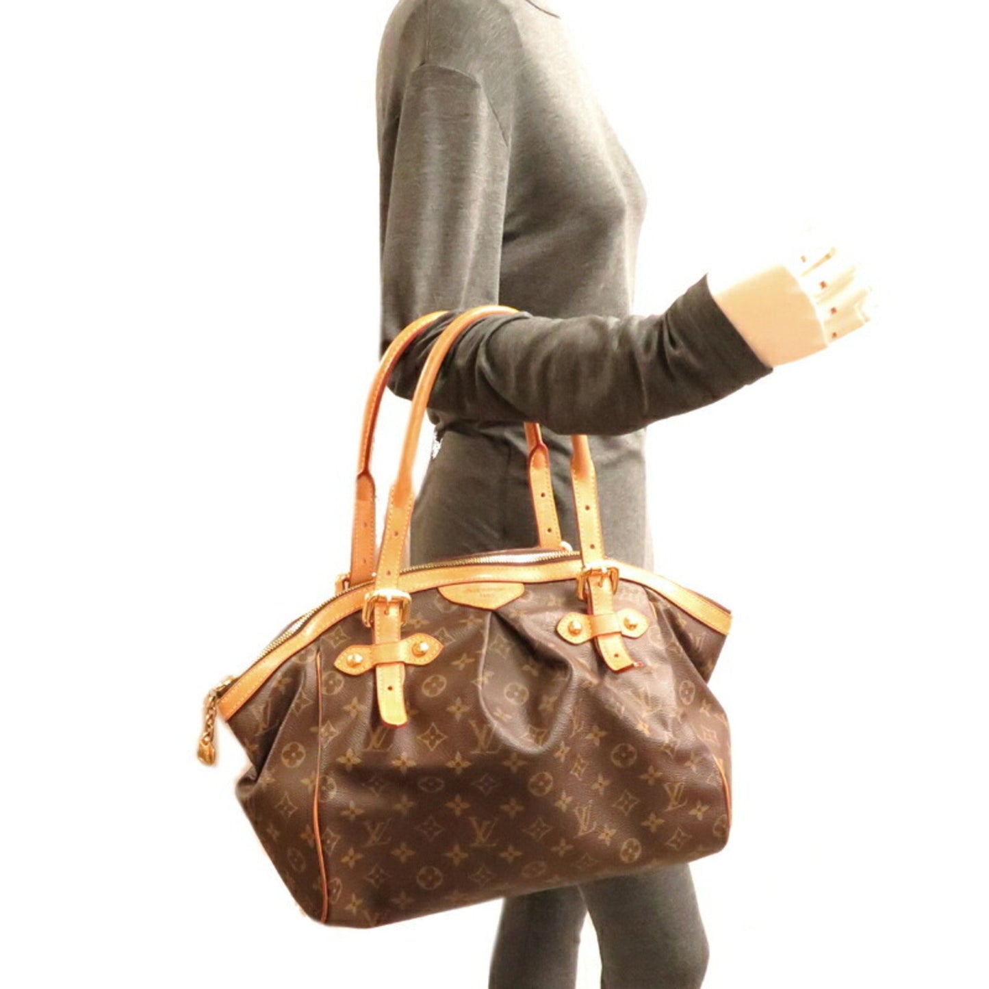 Louis Vuitton Tivoli Brown Canvas Hand Bag