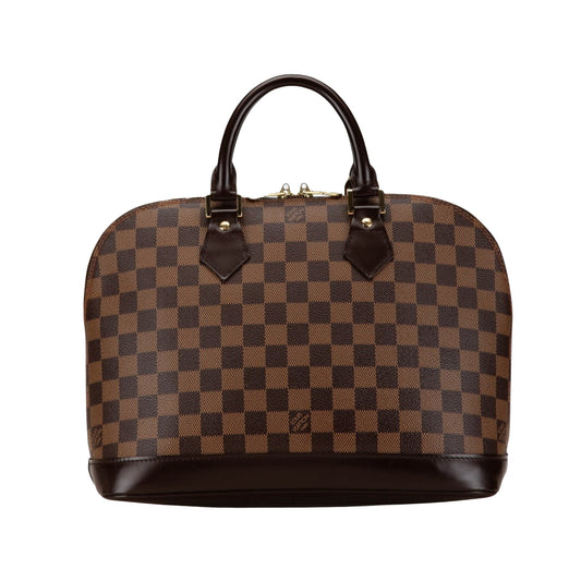 Louis Vuitton Alma Brown Canvas Hand Bag