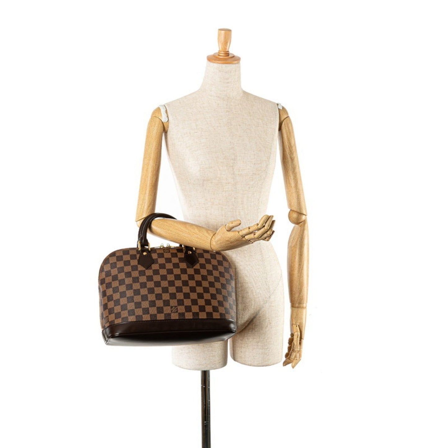 Louis Vuitton Alma Brown Canvas Hand Bag