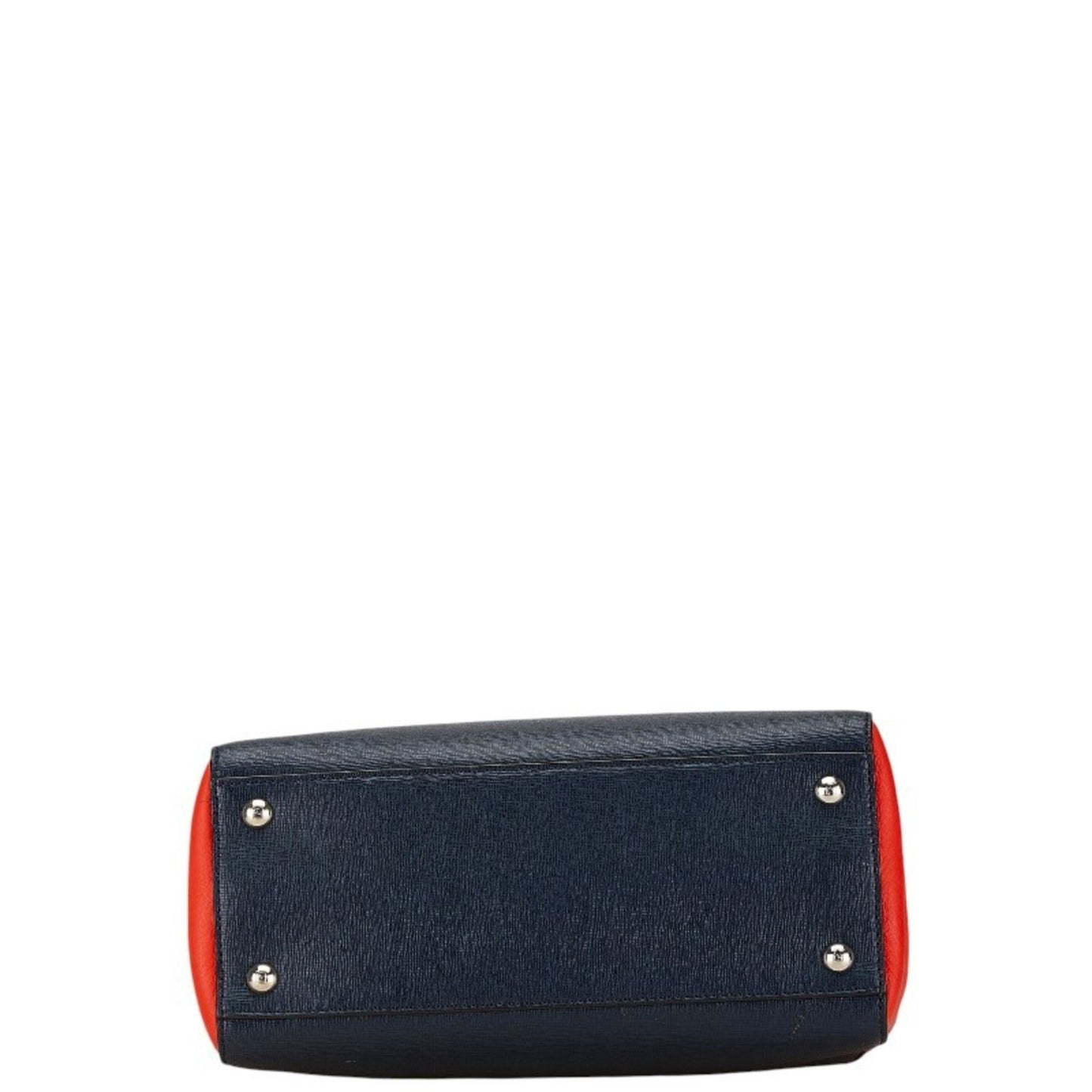 Fendi 2Jours Navy Leather Hand Bag