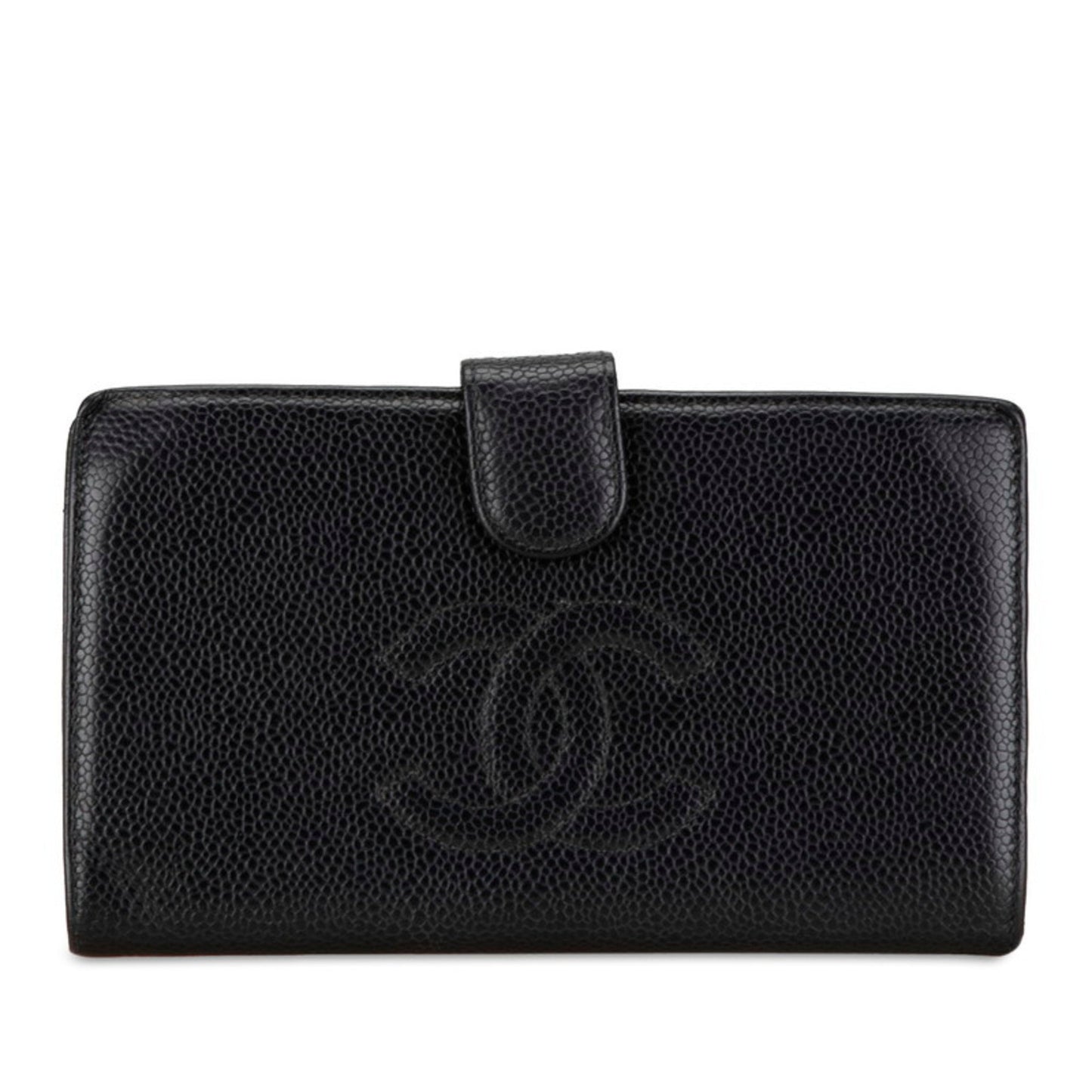 Chanel Logo CC Black Leather Wallet Accessories