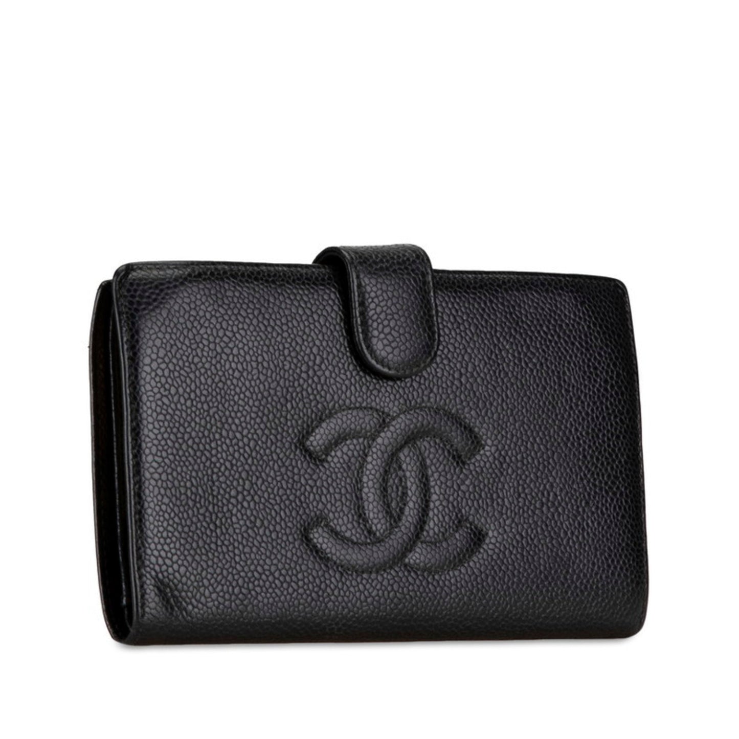 Chanel Logo CC Black Leather Wallet Accessories