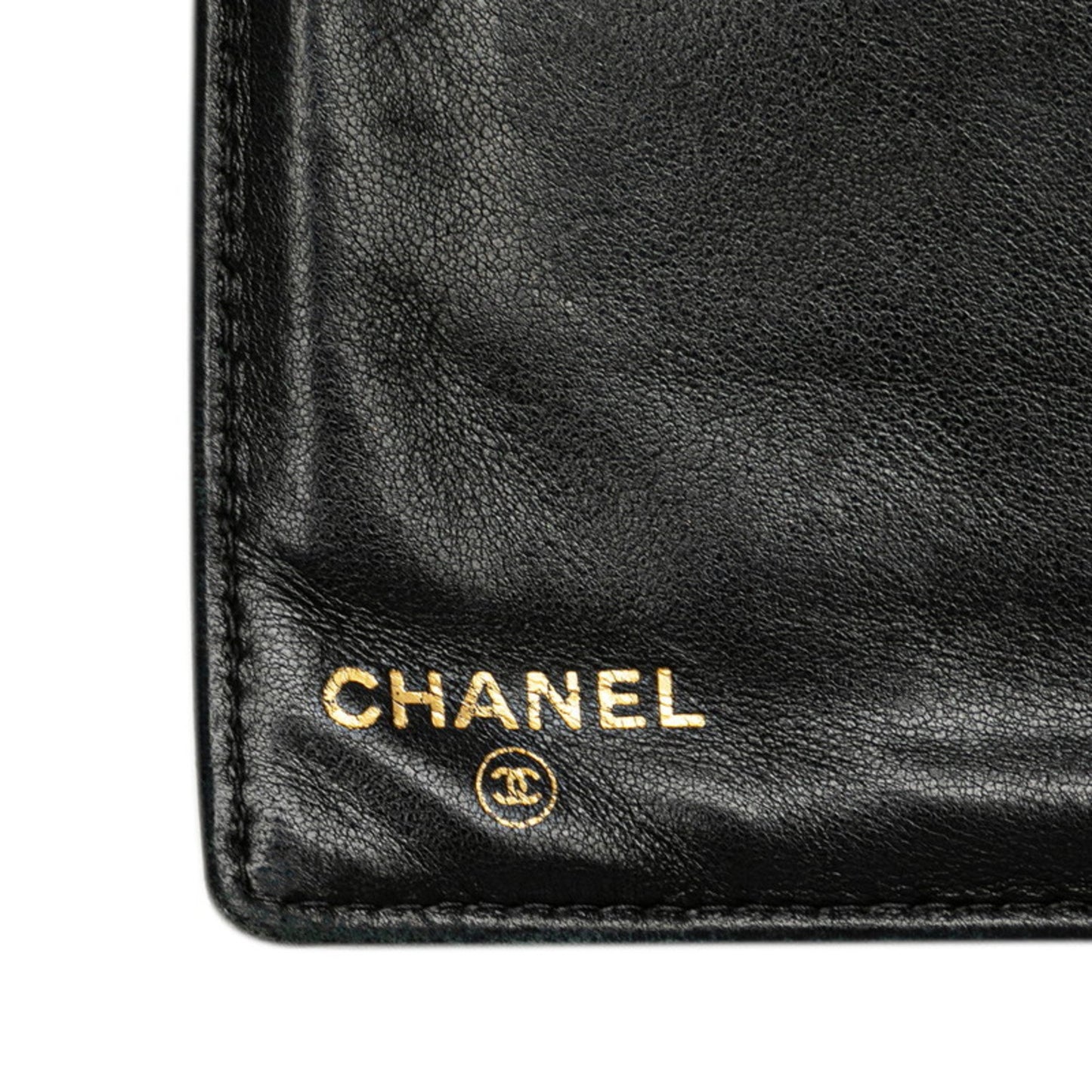 Chanel Logo CC Black Leather Wallet Accessories