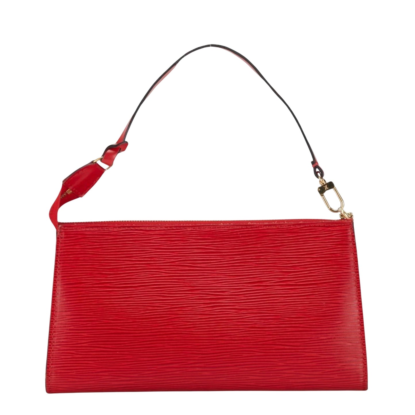 Louis Vuitton Pochette Accessoire Red Leather Clutch Bag