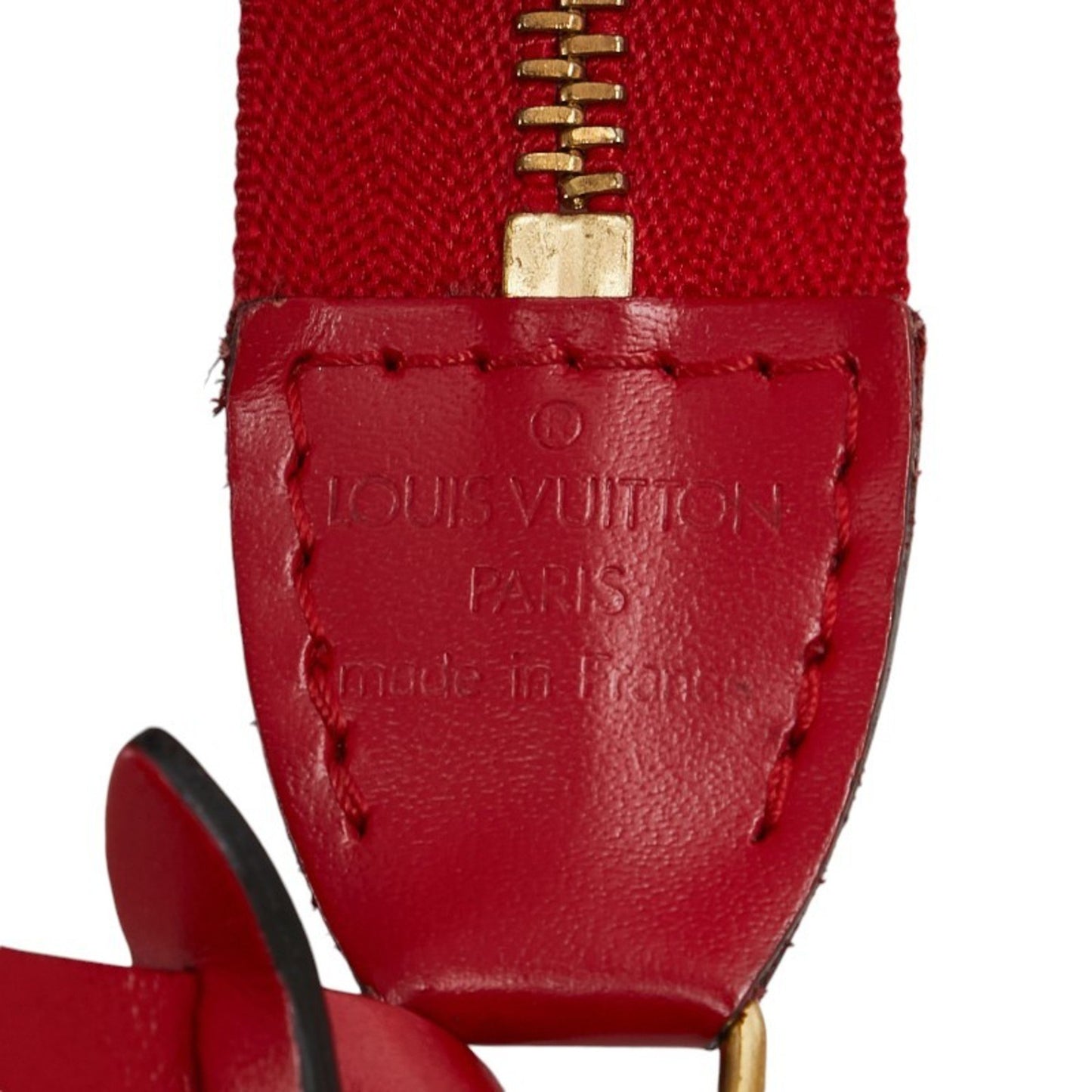 Louis Vuitton Pochette Accessoire Red Leather Clutch Bag