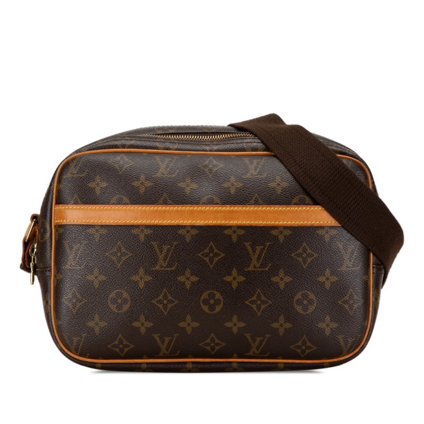 Louis Vuitton Reporter Brown Canvas Shoulder Bag