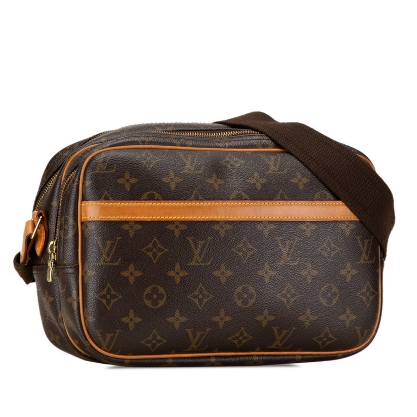 Louis Vuitton Reporter Brown Canvas Shoulder Bag