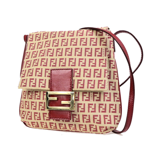 Fendi Pink Canvas Shoulder Bag