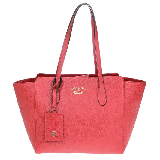 Gucci Swing Red Leather Tote Bag