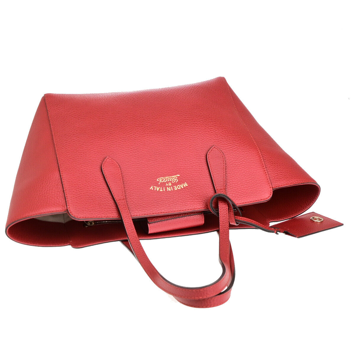 Gucci Swing Red Leather Tote Bag