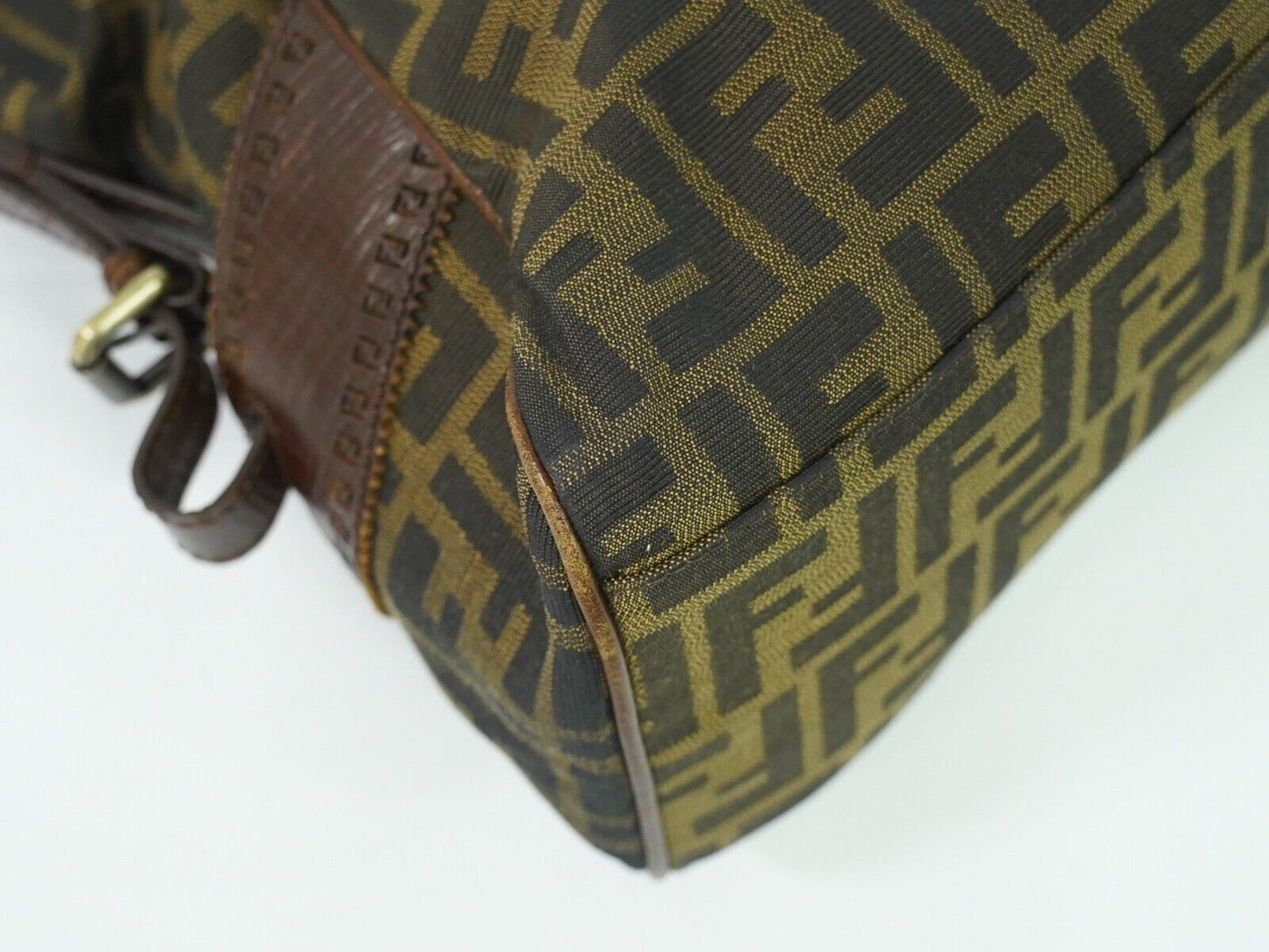 Fendi Etniko Brown Canvas Hand Bag